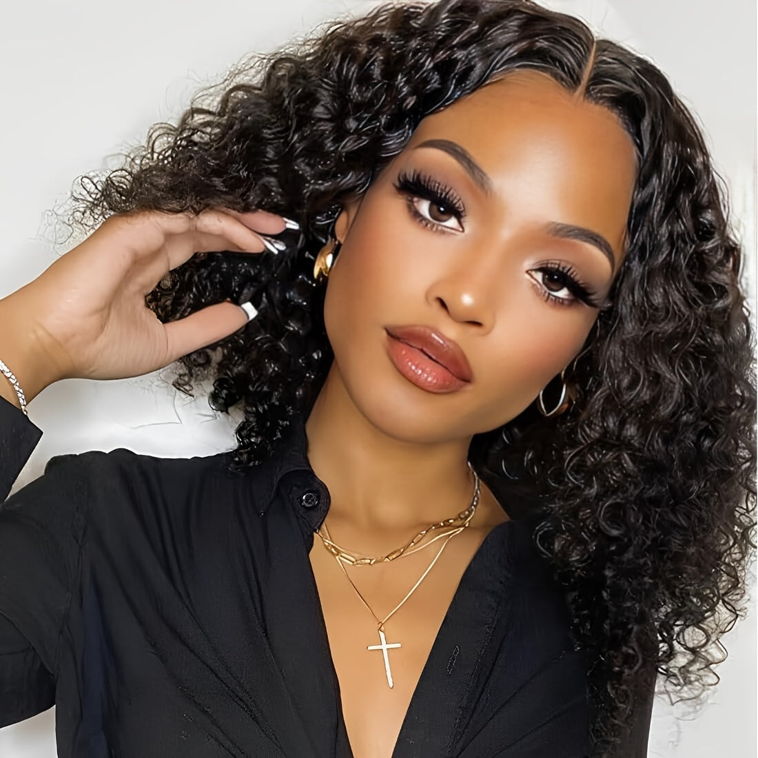 UNICE Water Wave Short Bob Wigs Human Hair 7x5 HD Lace Pre Cut Lace Bye Bye Knots Glueless Wigs Bleached Knots Pre Plucked Hairline Put on and Go Beginner Wig for Women